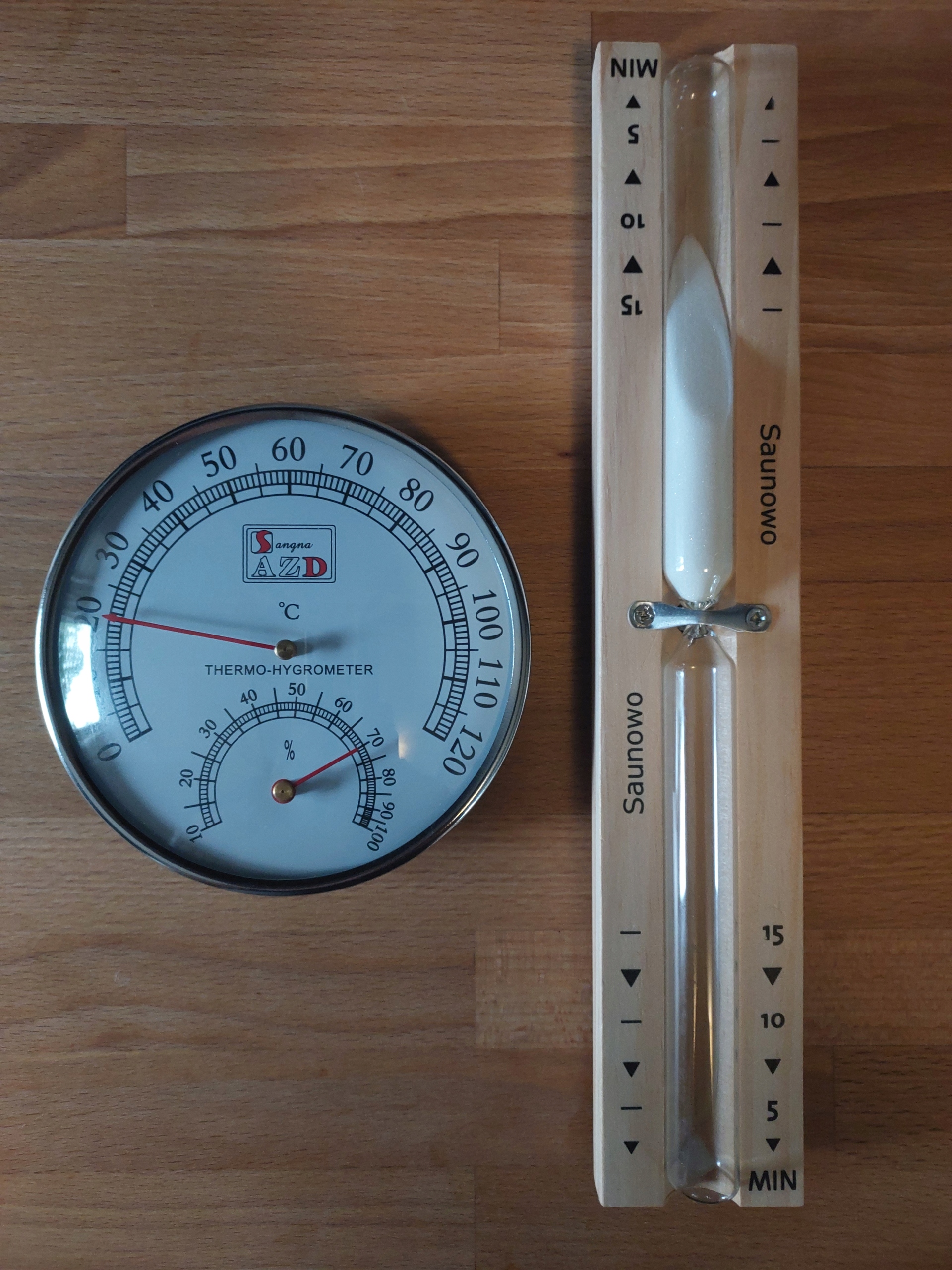 Zestaw akcesoriów Klepsydra termometr sauna sauny