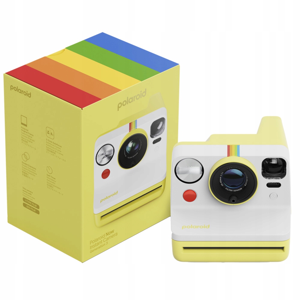 Instantní fotoaparát Polaroid Now Gen 3 Žlutý pro bleskové fotografie