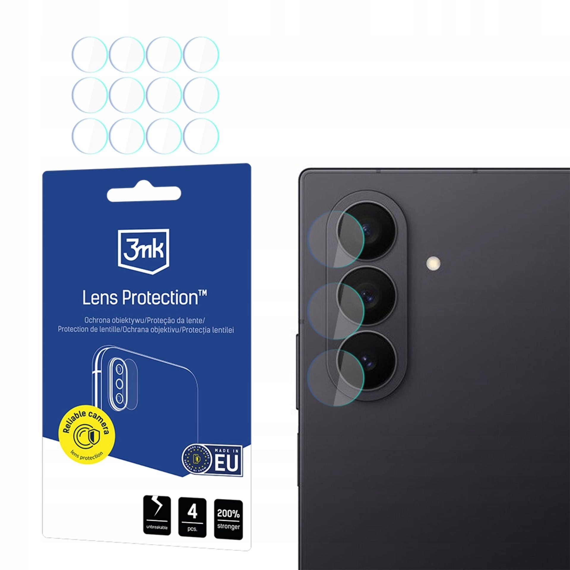 4x Szkło na obiektyw aparatu do Samsung Galaxy Z Fold 8 Ultra 3mk Lens