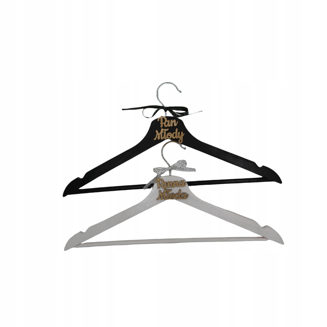 

Pan Młody Panna młoda wieszaki ślubne drewniane