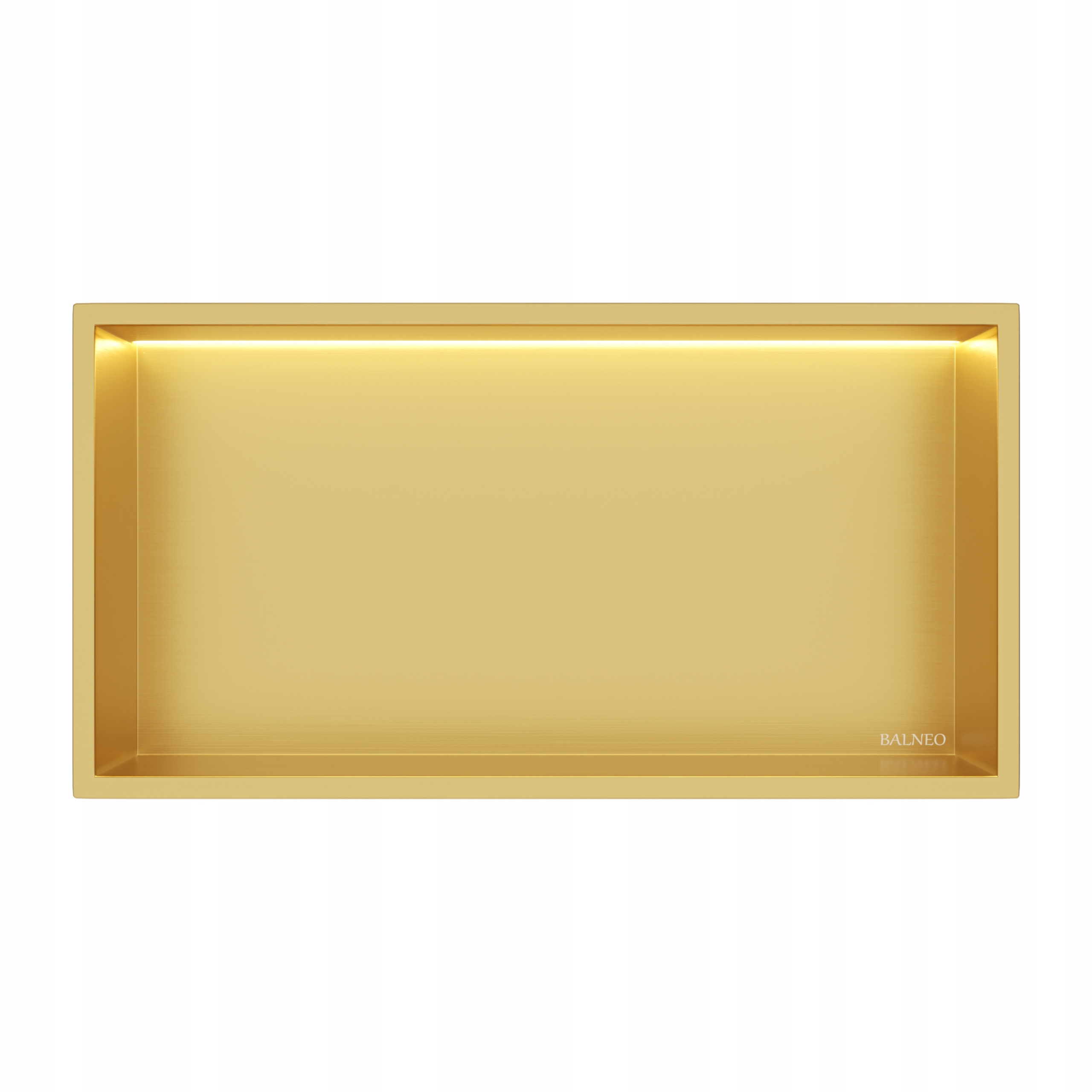 Balneo Vstavaná Polica S Led Osvetlením 30x60x10 cm Zlatá Wall-box One Led