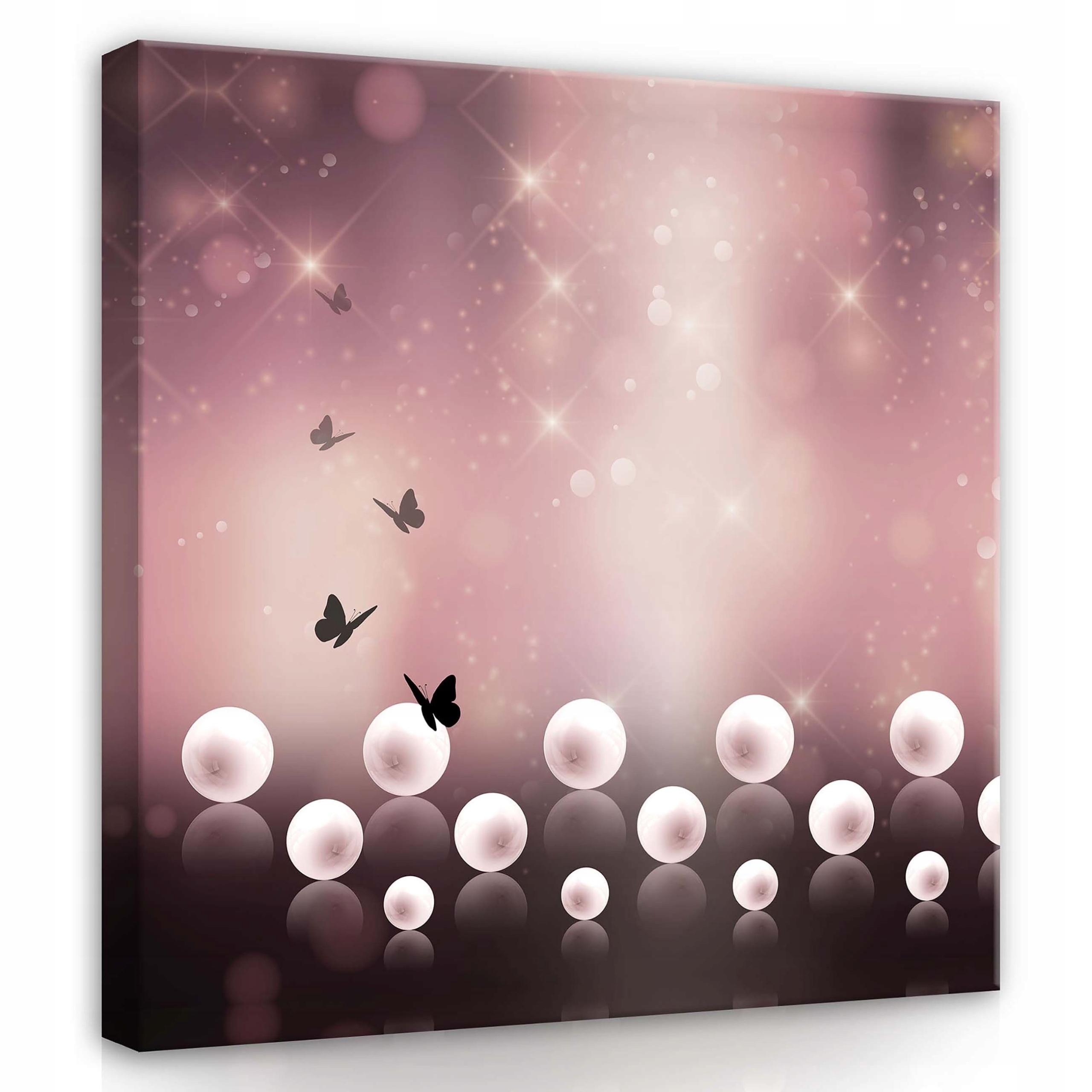 Obraz 80x80 Kouzelný tanec motýlů v měsíčním svitu Jemná iluze