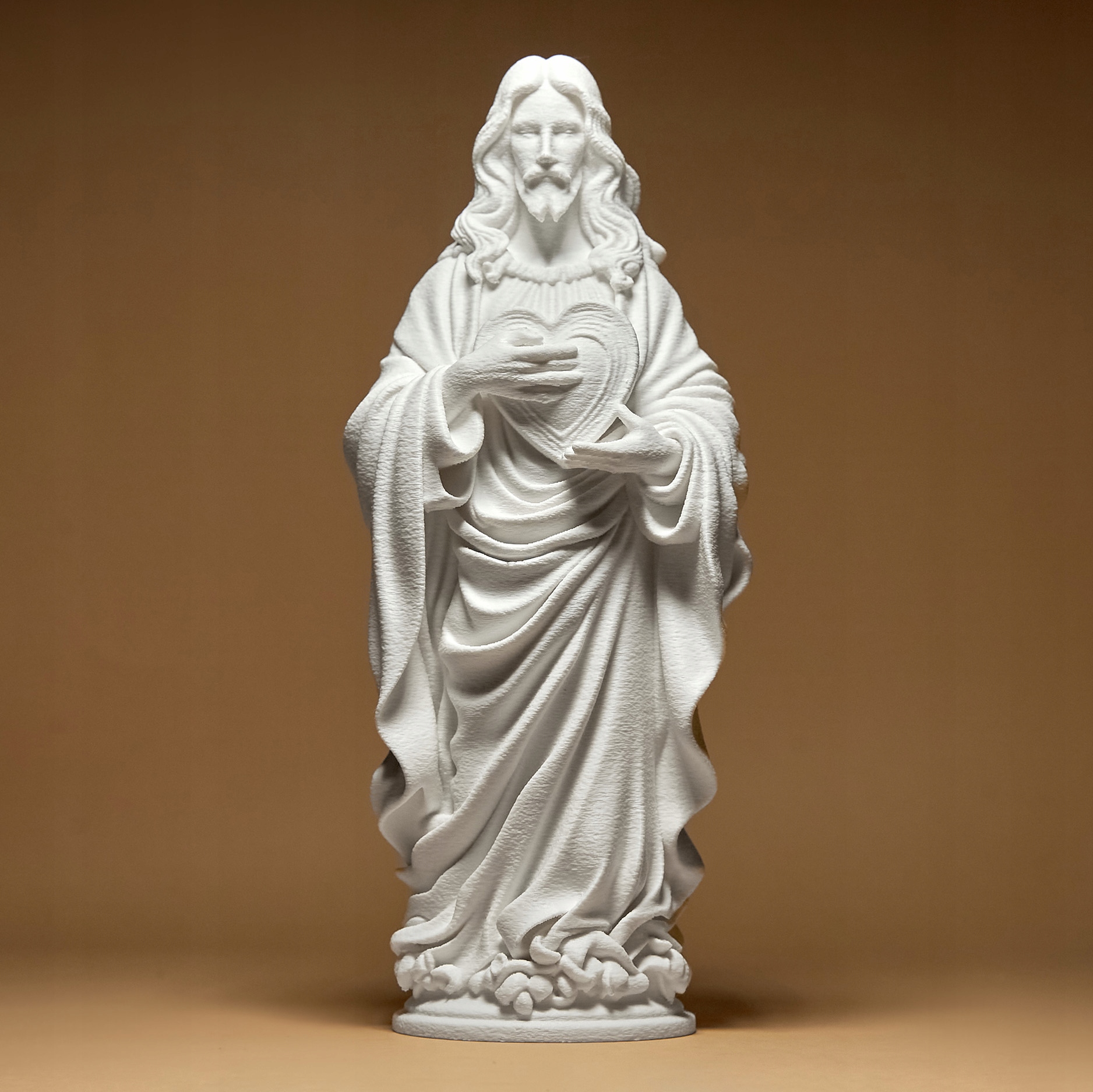 Ježíš Kristus se srdcem Soška Socha Figurka Dekorace 3D tisk 20 cm