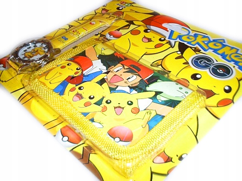 POKEMON zegarek na rękę + PORTFEL 2w1 PIKACHU Typ zestaw