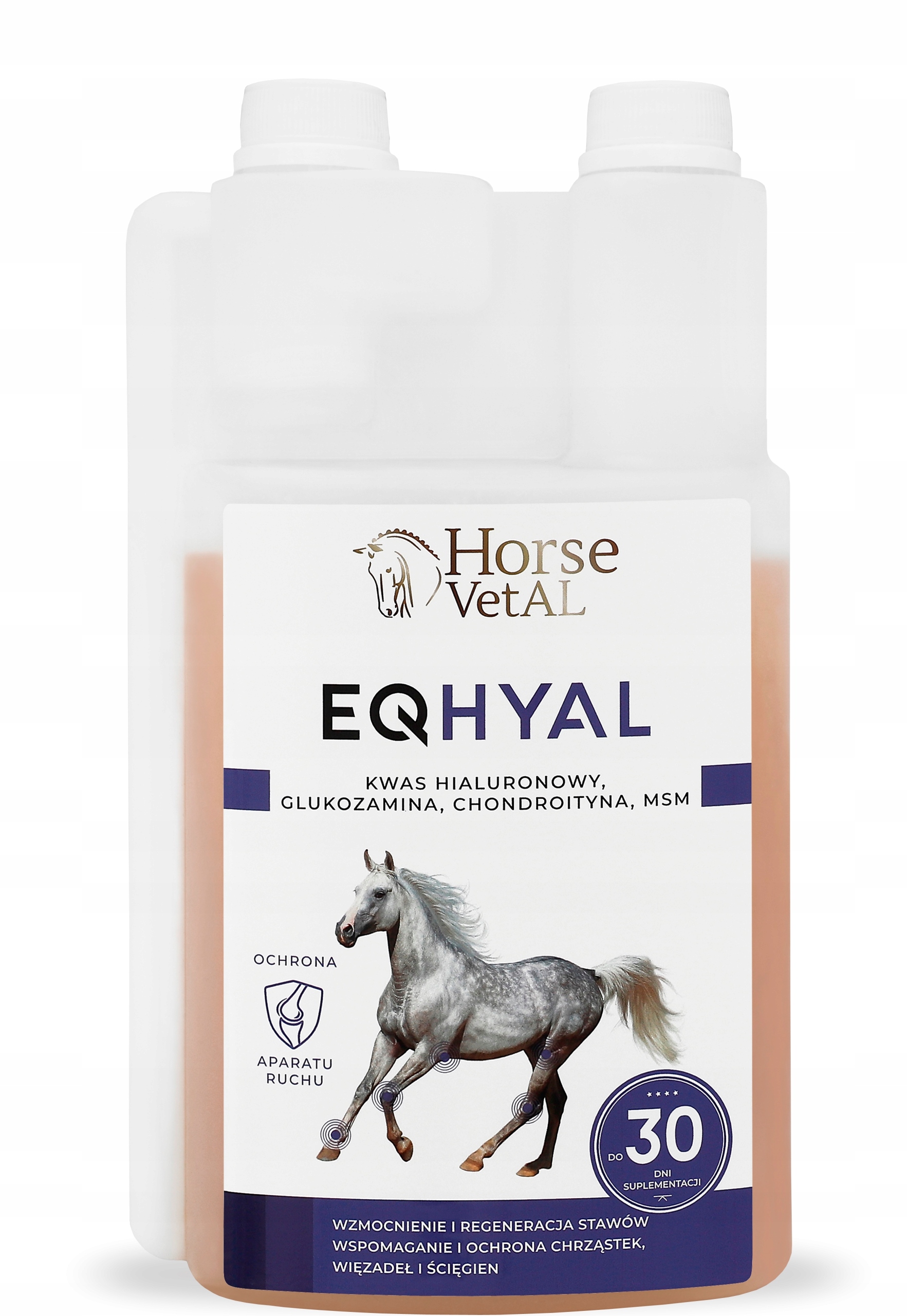 

Eqhyal 1L-HA, Glukozamina, Chondroityna, Dla Koni