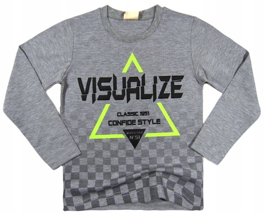 

Bluzka długi rękaw Bluza 917 Visualize 4Y melanż