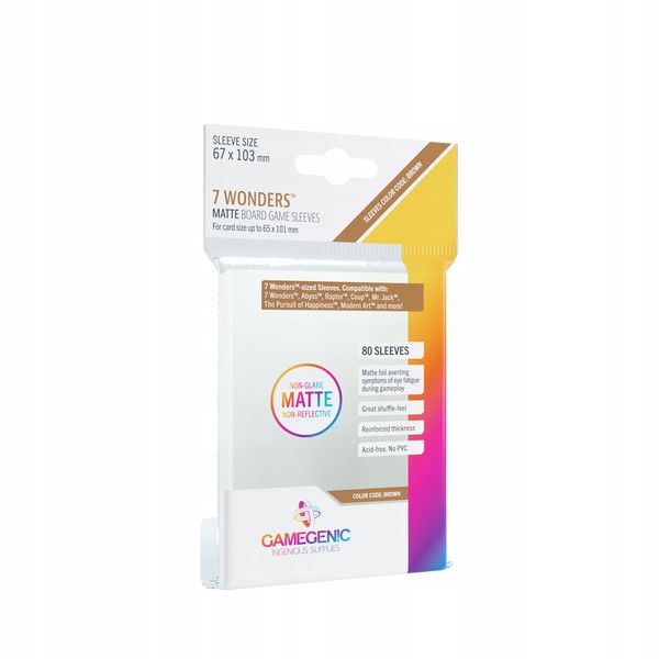 

Koszulki: Matte 7 Wonders Sleeves 67 x 103 mm
