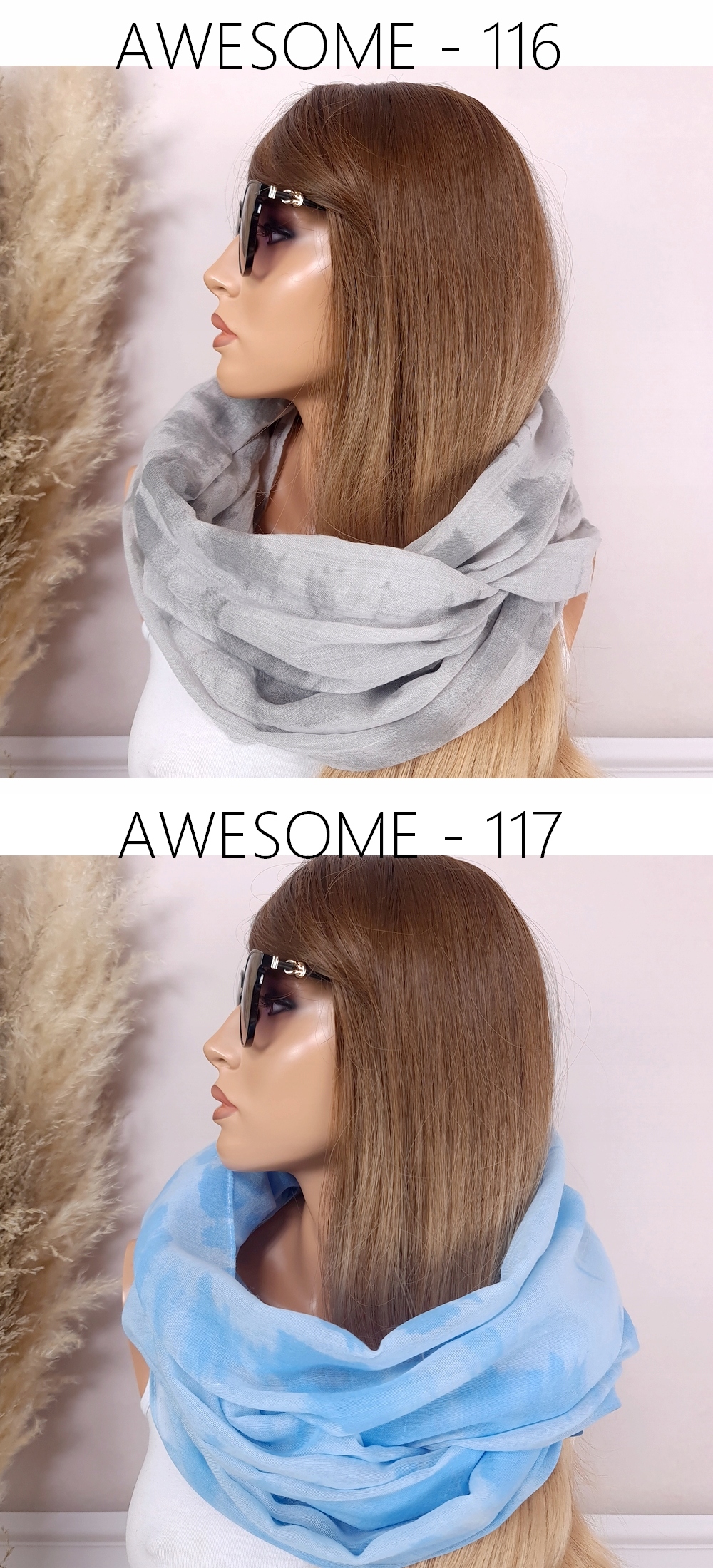 Duży KOMIN Szal WIOSENNY apaszka szalik - DUŻO KOLORÓW i WZORÓW Kolekcja nowość