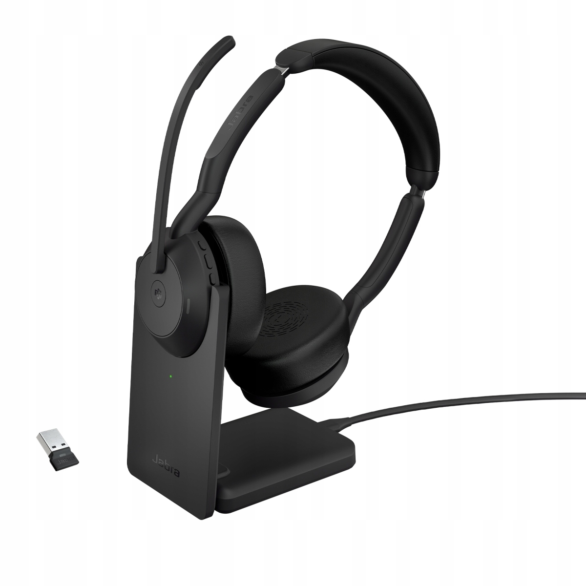 Bezdrôtové slúchadlá na uši Jabra Evolve2 55 Ms Stereo s nabíjacím