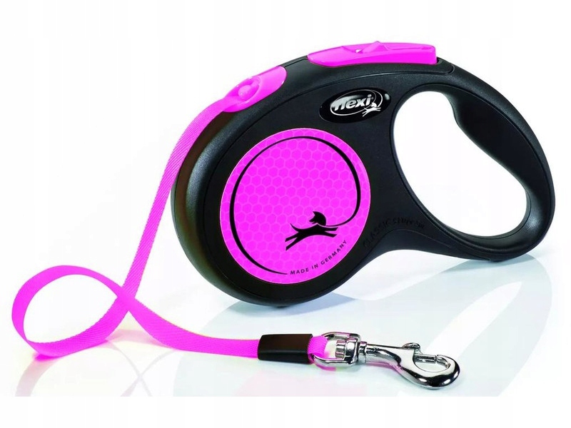 

Smycz Flexi New Neon S (5 m -15 kg) Czarno-różowy