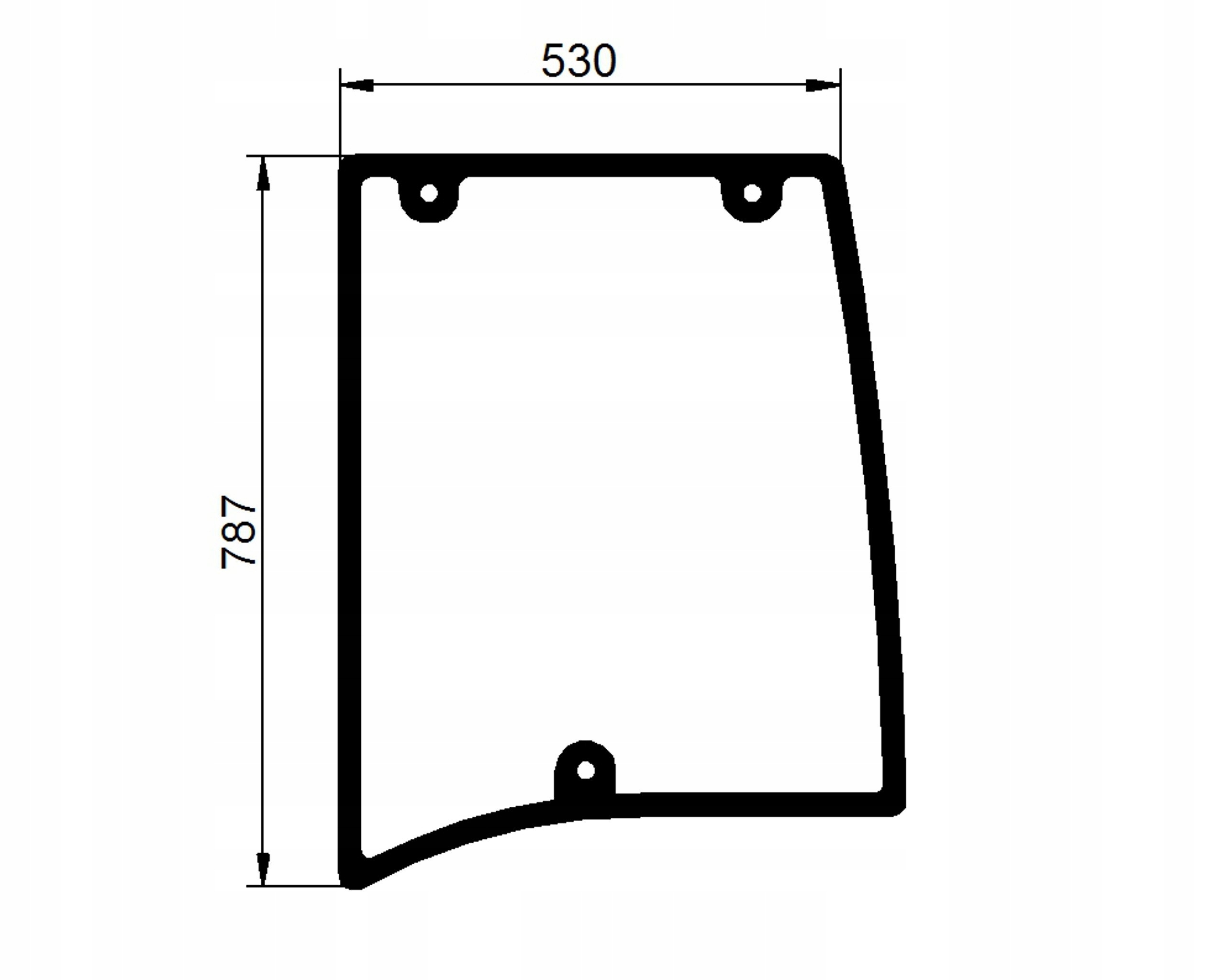 sklo Farmtrac kabina Metal-Fach boční levá