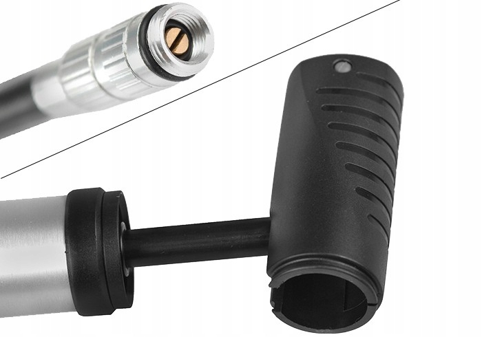 BETO Pompka rowerowa CHMP-003AG Manometr Wężyk 5,5 bar Auto/Presta ALU Materiał dominujący aluminium