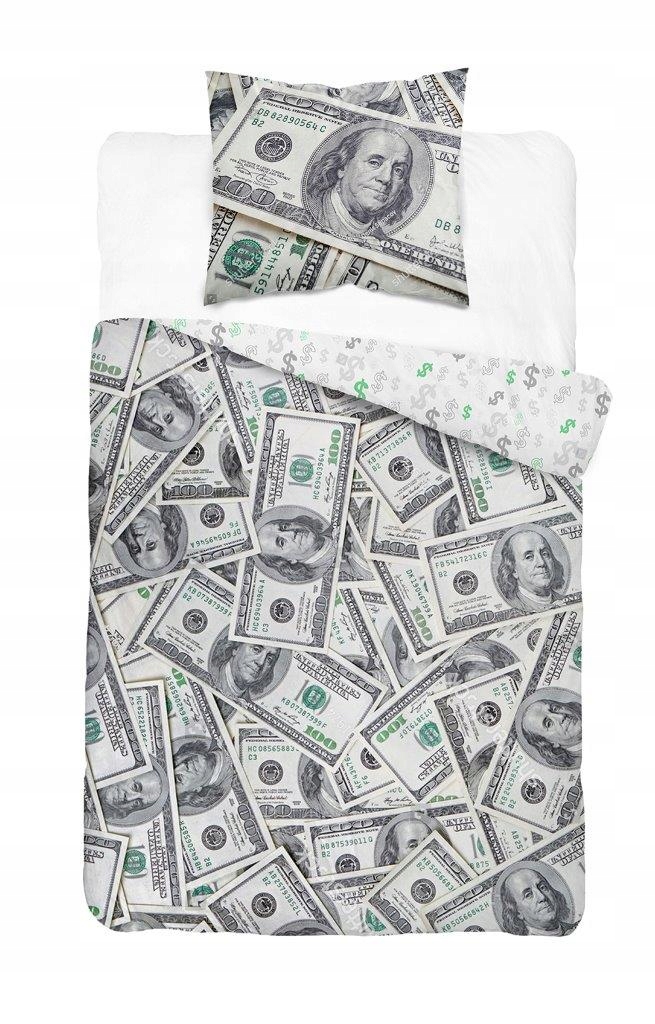 

135X200 Pościel Bawełna Pieniądze Dolary 3624 DD