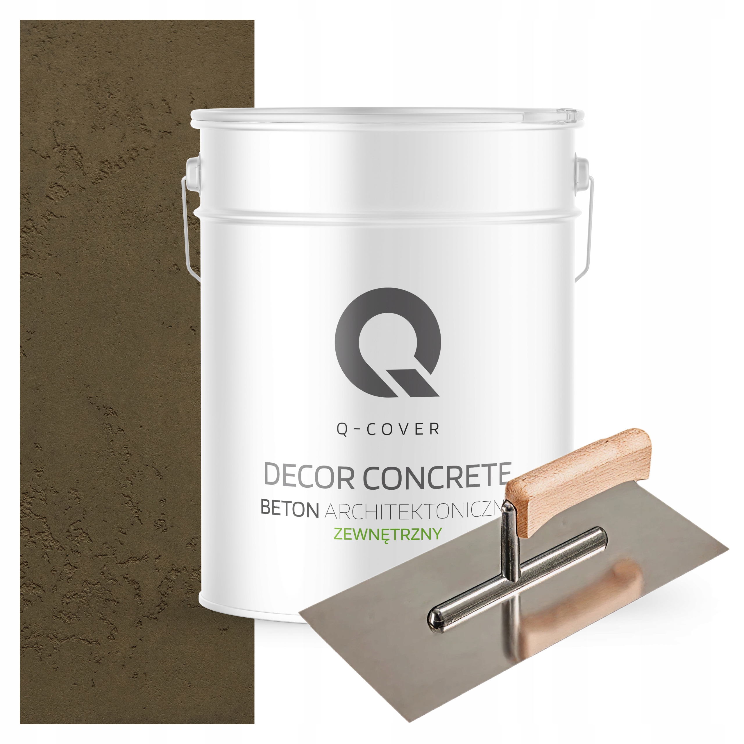 Dekorativní venkovní beton připravený k použití 10 m2 15 kg Khaki Tmavý Paca
