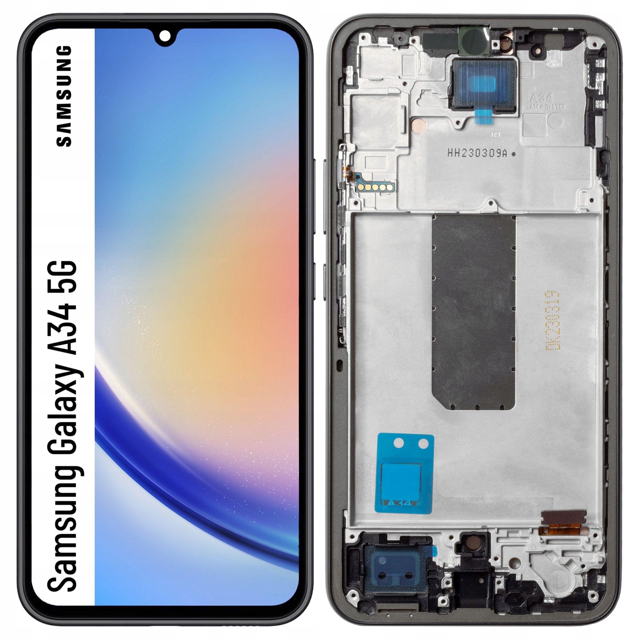 Displej pro Samsung Galaxy A34 5G LCD Oled displej Rámeček Černá SM-A346B