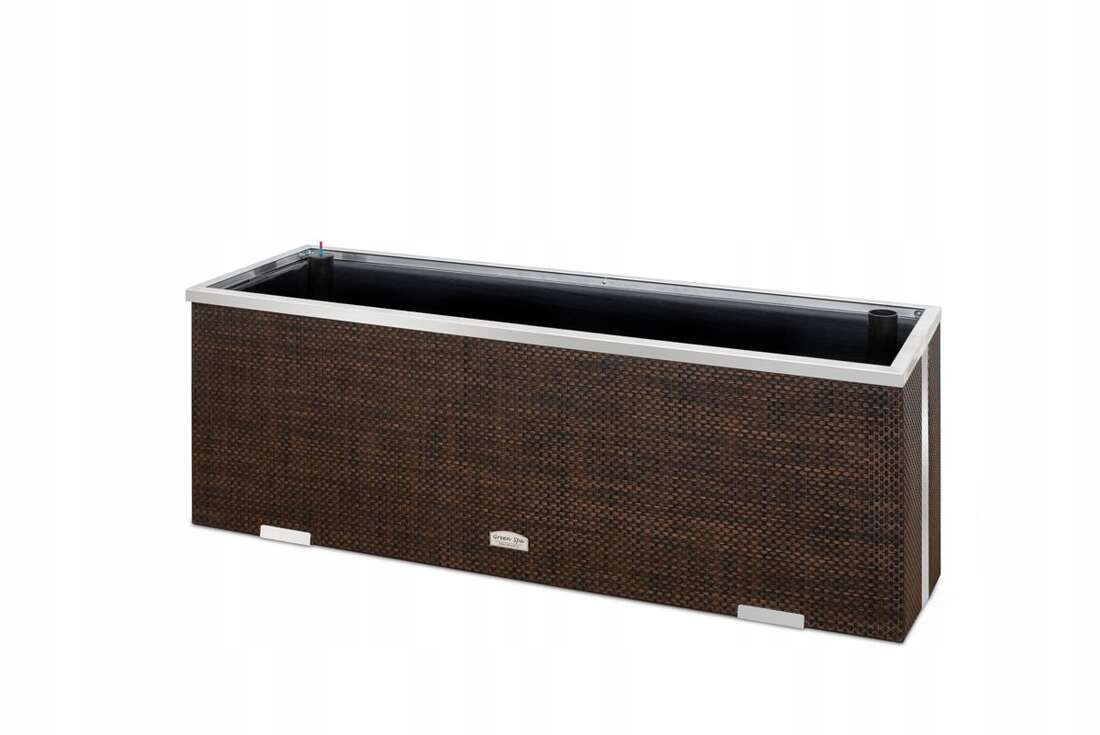 

RattanArt Donica ratanowa nawodnienie 125x39 Stal