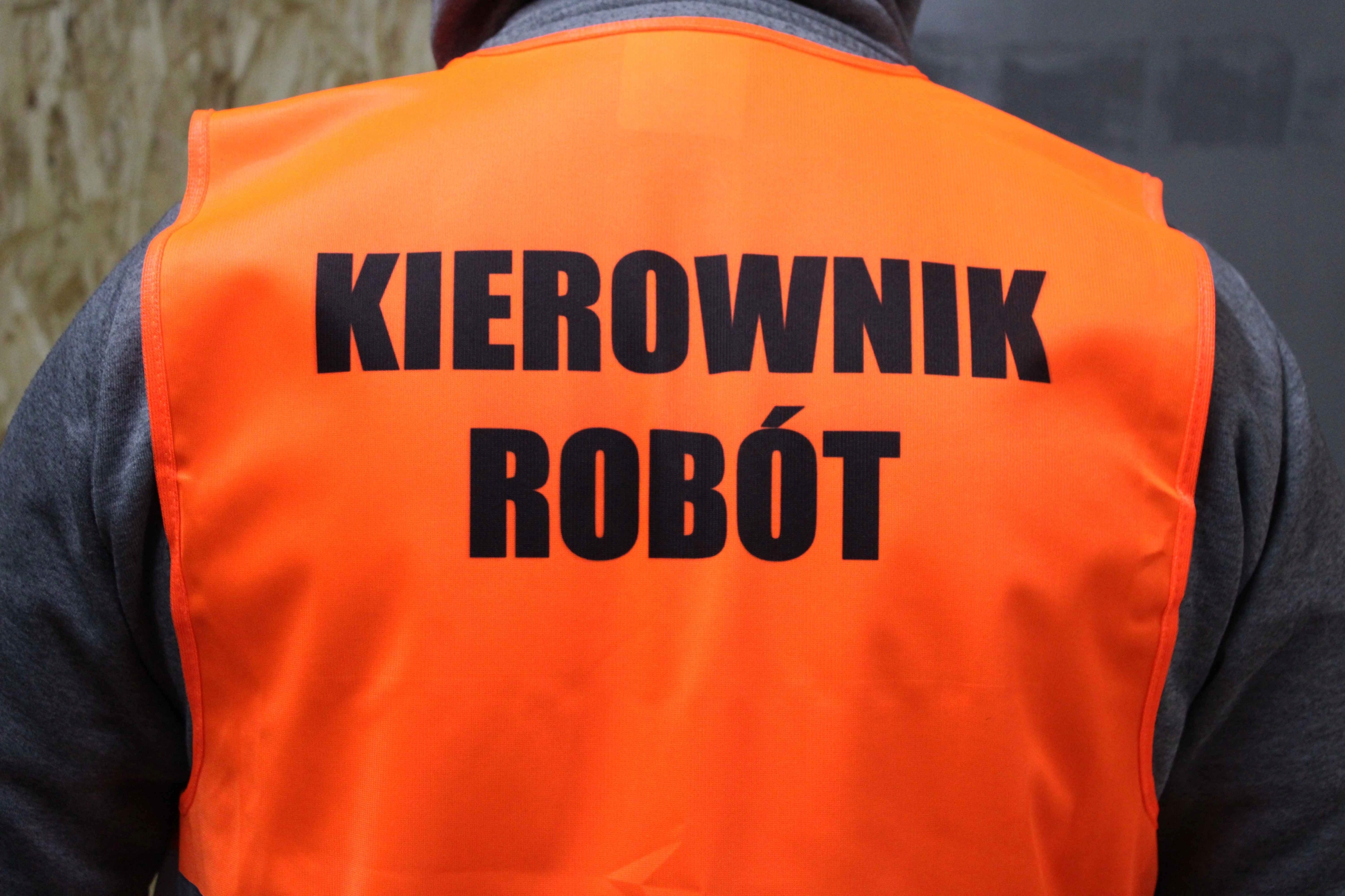 KAMIZELKA ODBLASKOWA Z NADRUKIEM NAPISEM ROZM M Marka OTONADRUK