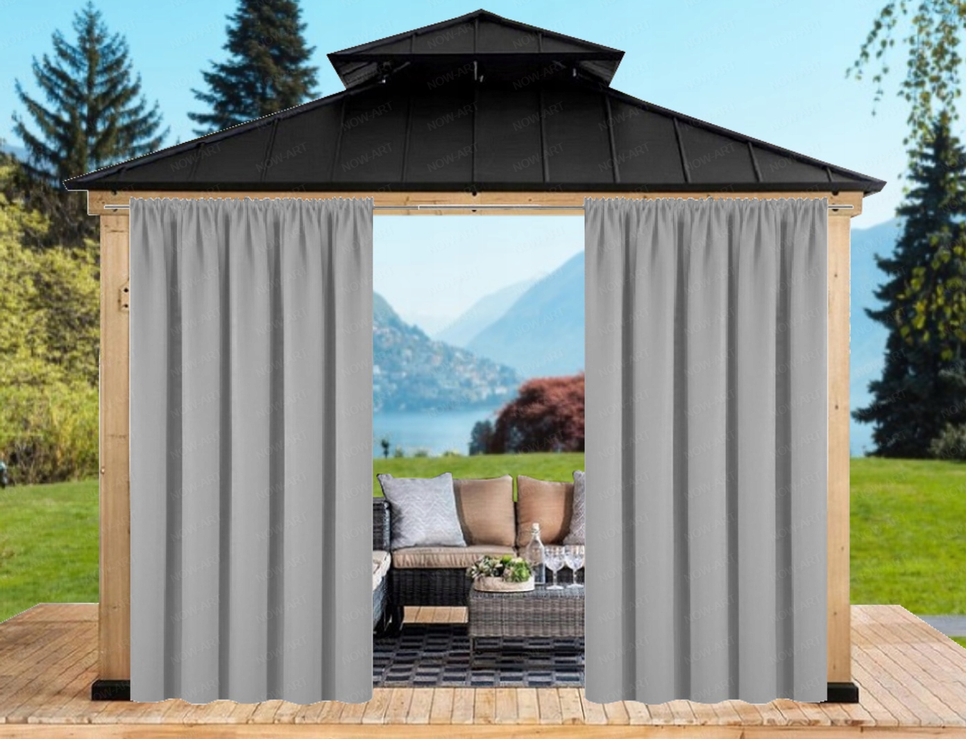 ZASŁONA OGRODOWA NA TARAS WODOODPORNA 155x220 DUŻY WYBÓR UNIWERSALNA TAŚMA Producent inna