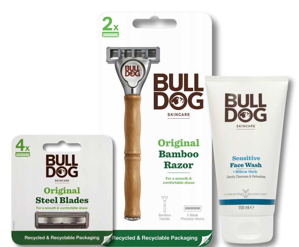 Bulldog żel cera wrażliwa maszynka 4 wkłady