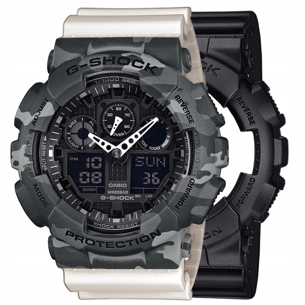 Sada G-shock GA-100-1A1ER Šedá Bílá