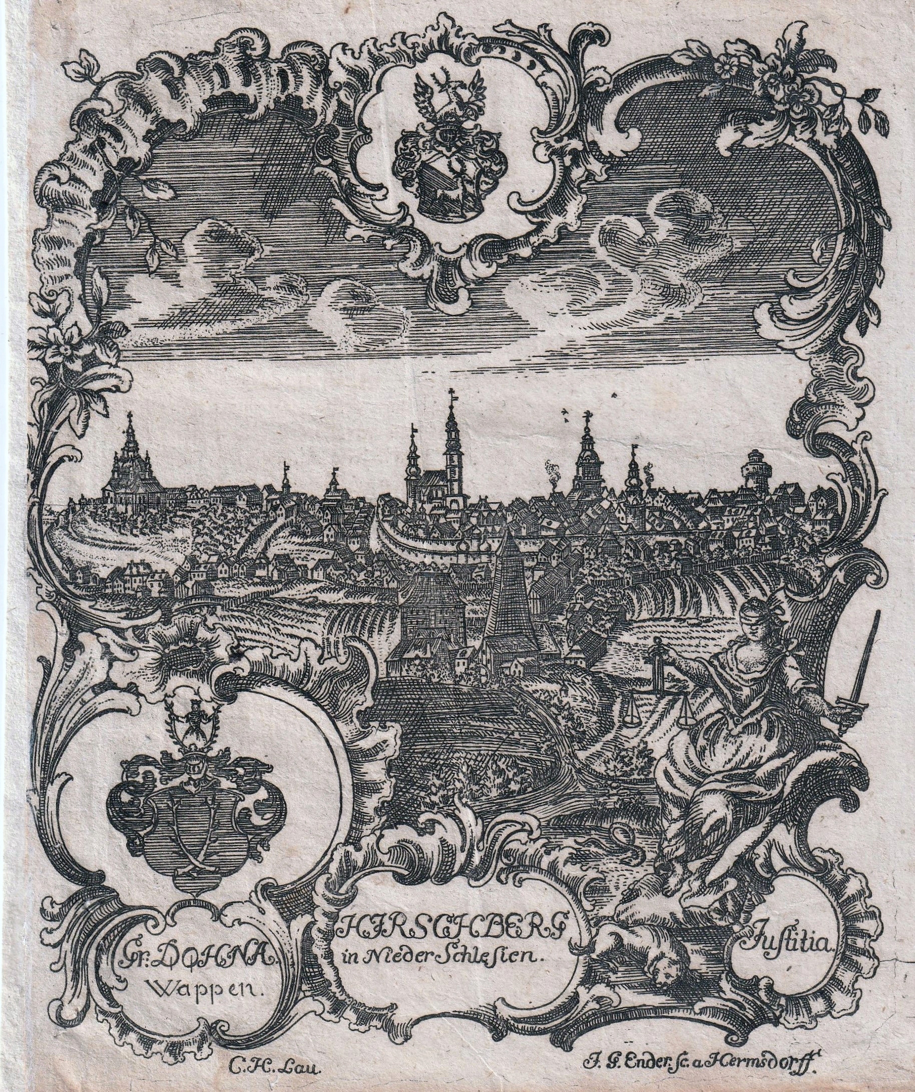 JELENIA GÓRA. Panorama miasta. po 1731.