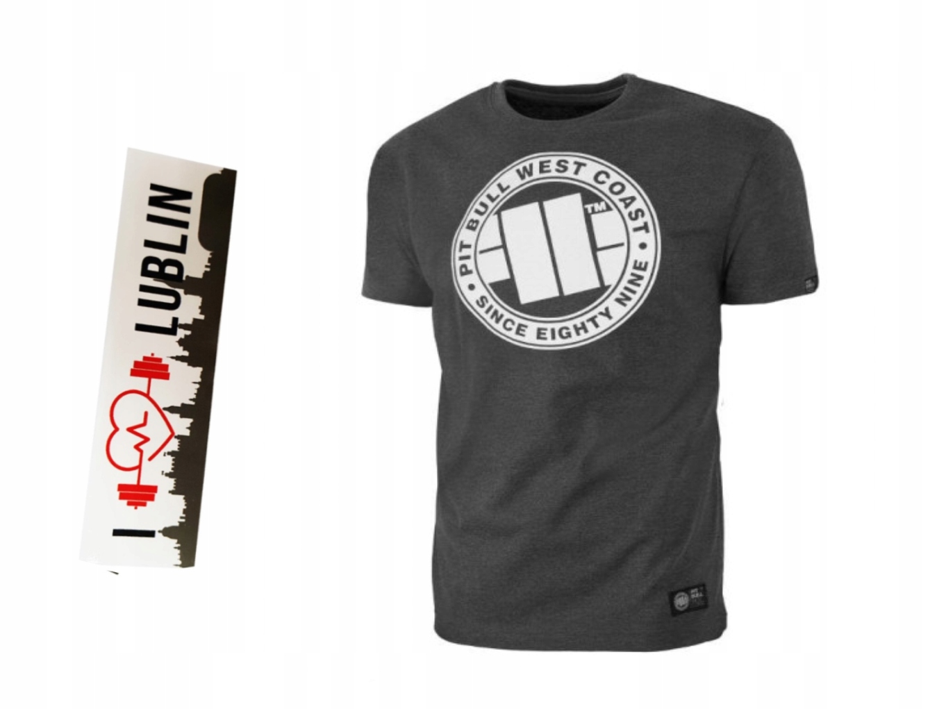 

Pit Bull T-Shirt Chest Logo Grey Melange Koszulka