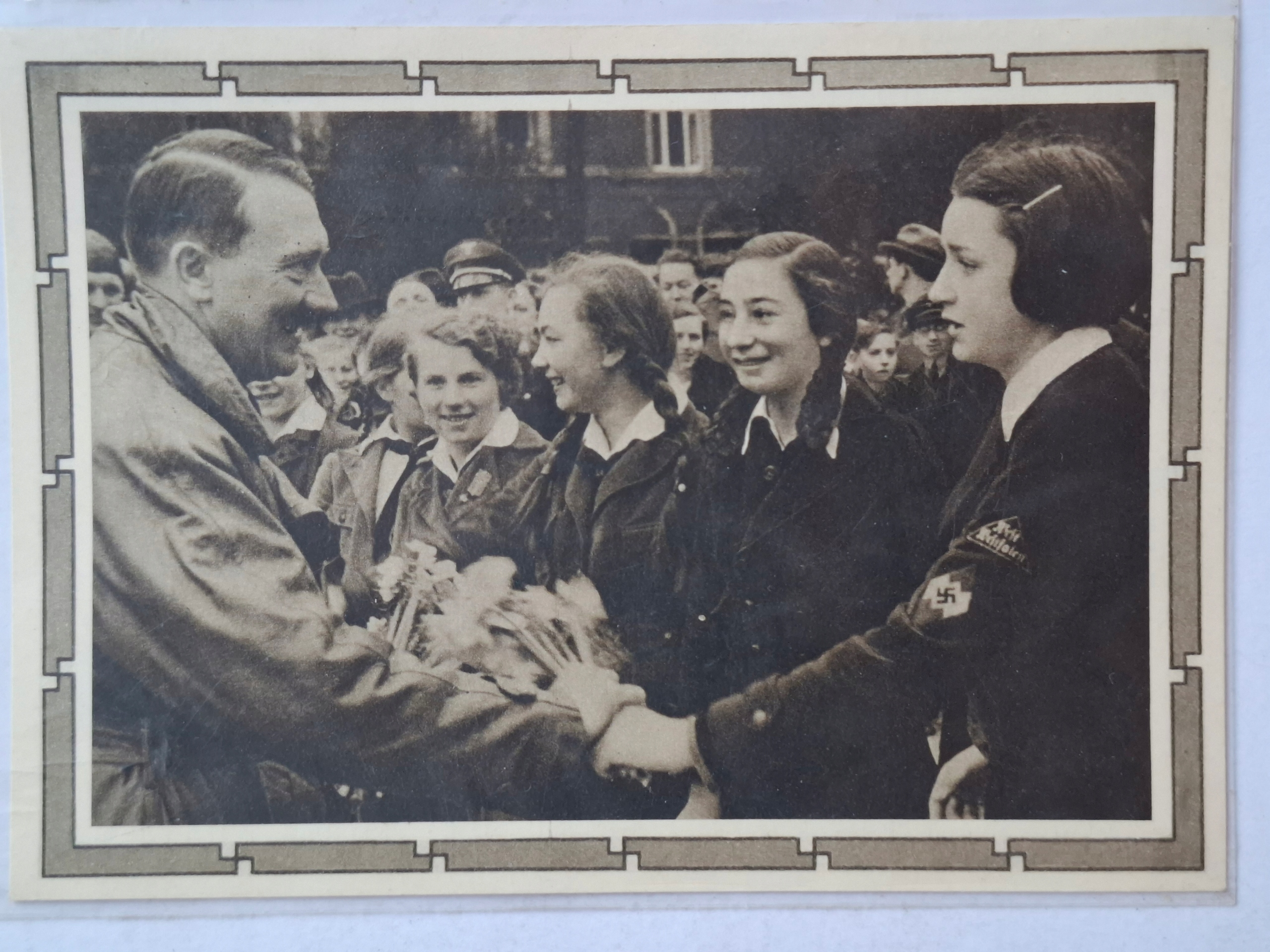 Pocztówka Niemcy Propaganda Rzesza znaczek całostka