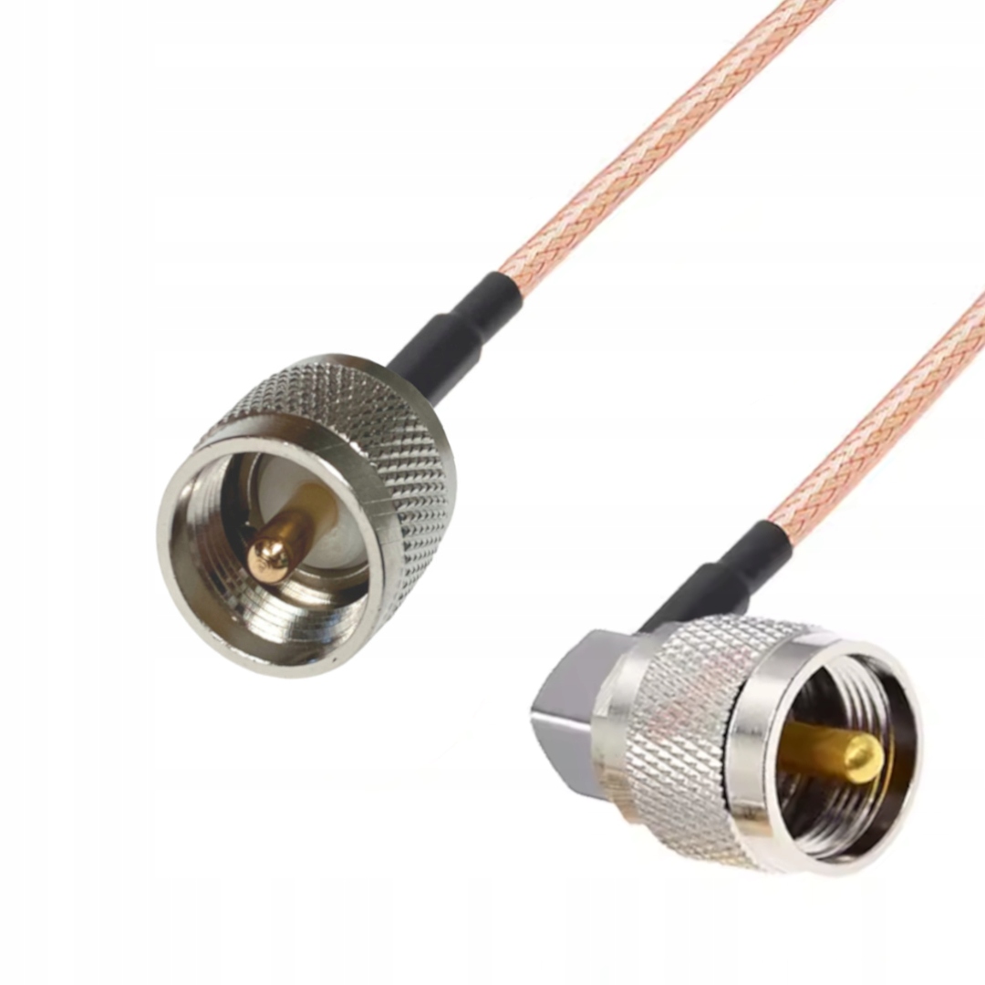 Pigtail Uhf wtyk Prost/ Uhf wtyk Kąt RG316 50cm