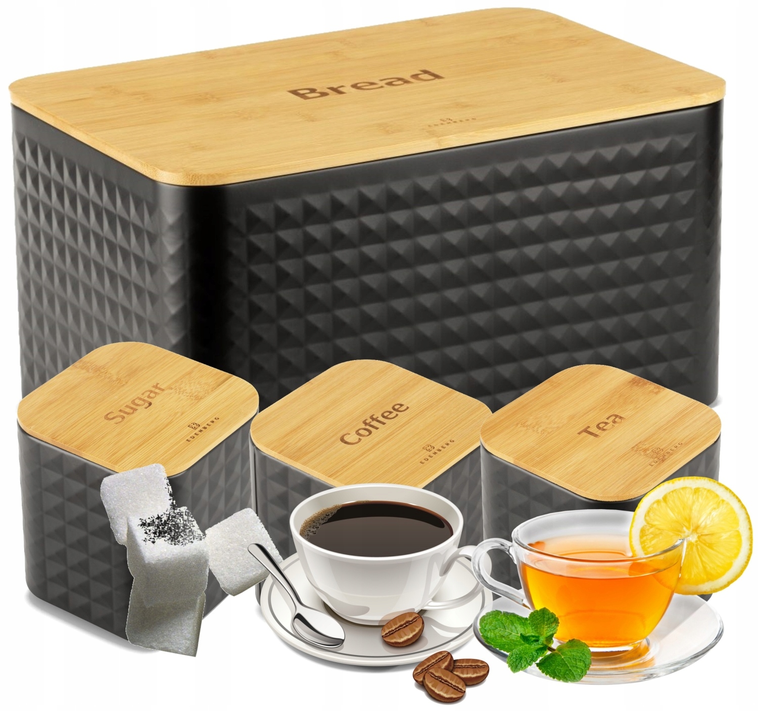 

Chlebak Pojemnik Kawa Herbata Zestaw Cukiernica