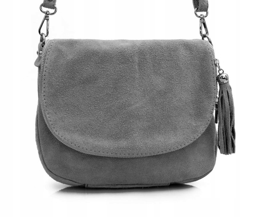 

Torebka Zamszowa listonoszka chlebak C.szara