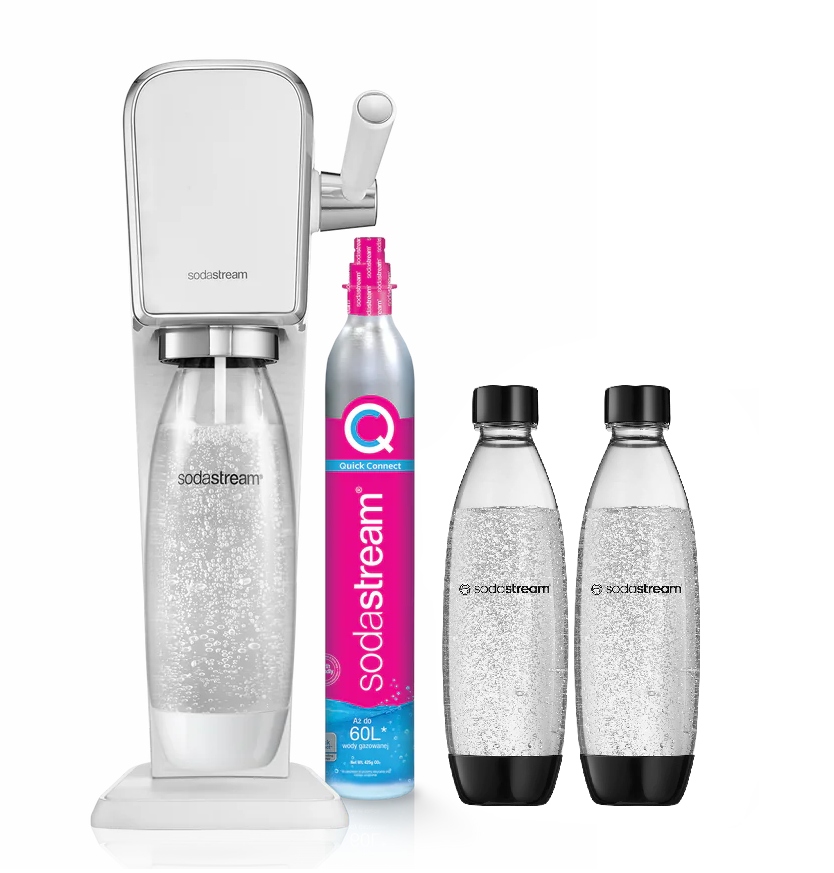 Saturator wody SodaStream Art biały 2 x Butelka Fuse 1l czarna