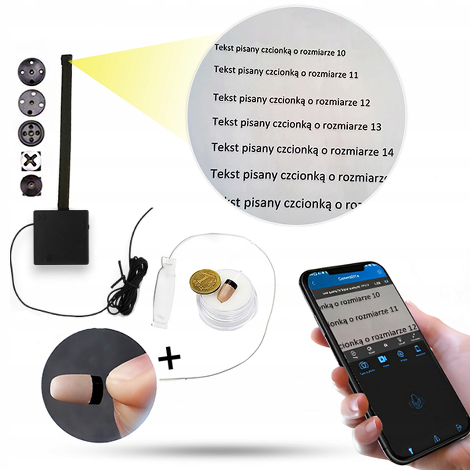 Sada Na Zkoušku Mikro Sluchátka+wifi Kamera Urktya Nový Model Práce Až 5 hodin