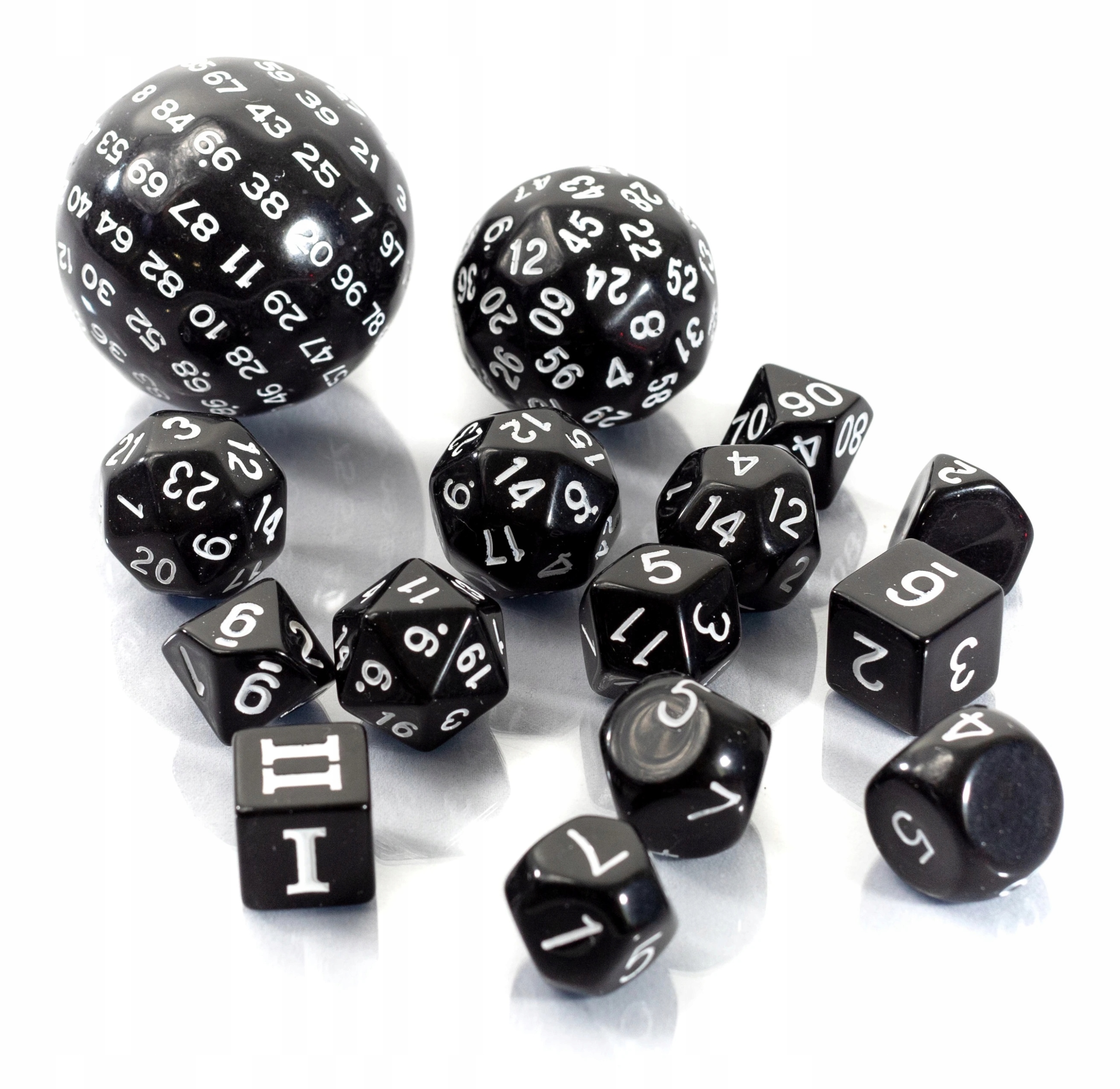 

Czarny Zestaw 15 Kości Kostek Rpg