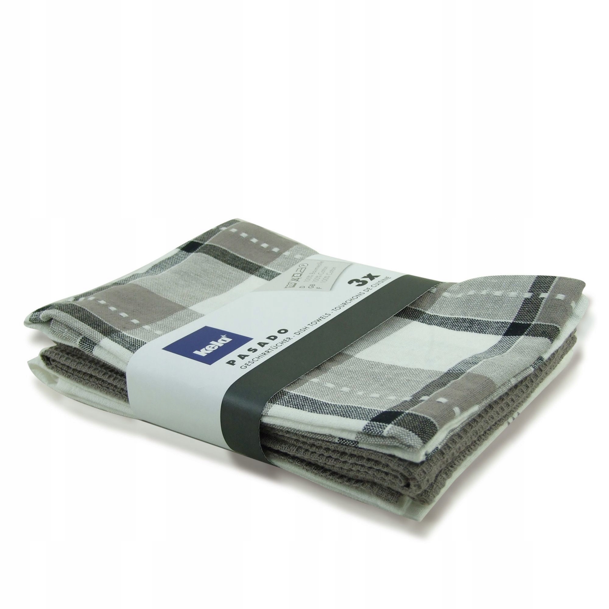 Levně Kela Pasado utěrky, 65x45 cm, šedé, 3 ks