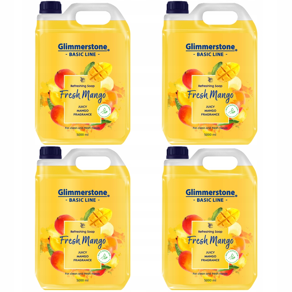 GLIMMERSTONE KREMOWE MYDŁO W PŁYNIE DO RĄK NAWILŻAJĄCE - ŚWIEŻE MANGO - 20L