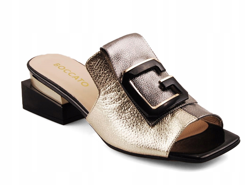 Boccato žabky 335.607 Zlaté Kožené Na Platinovém Sloupku vel.