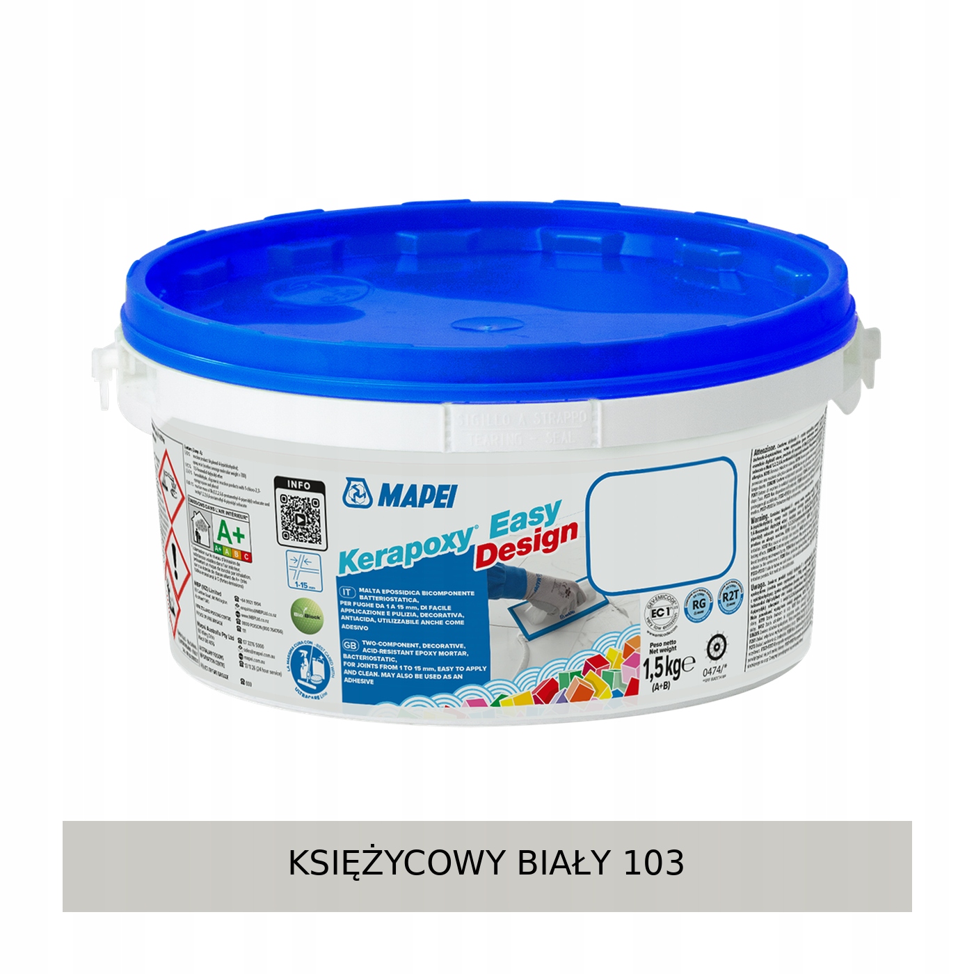 Mapei Kerapoxy Easy Design Fuga epoksydowa 1,5kg 103 Księżycowy Biały