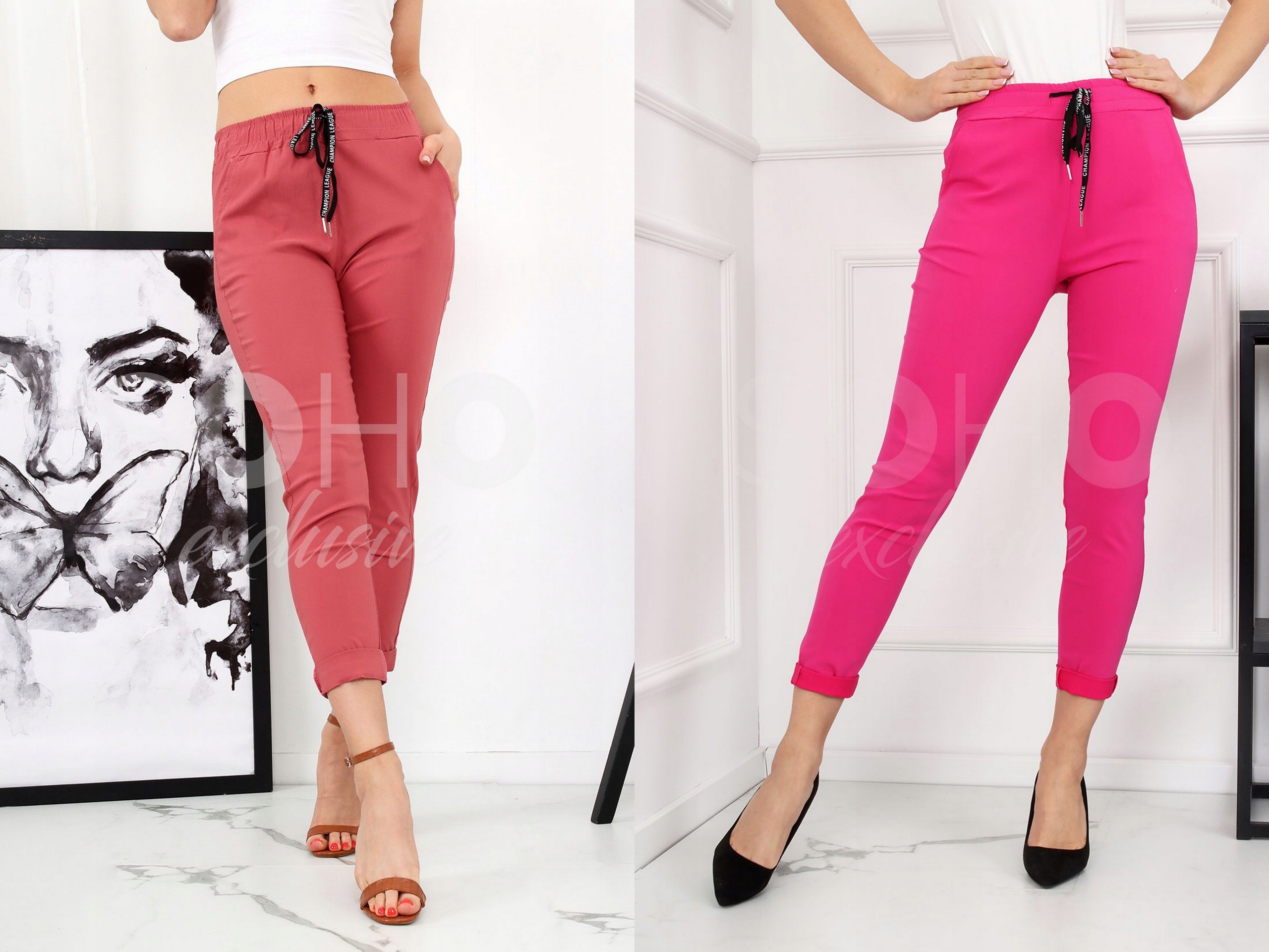 SPODNIE DAMSKIE RURKI CYGARETKI KLASYCZNE MODNE WYGODNE ELASTYCZNE 42 XL Płeć kobieta