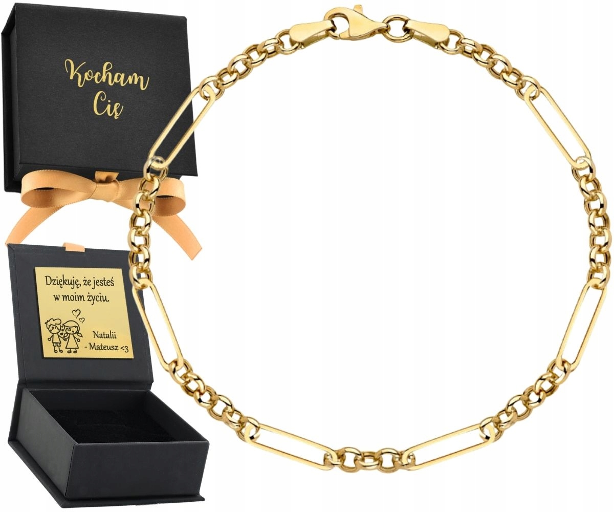 Zlatý náramek Článkový Kroužek 585 jako Dárek