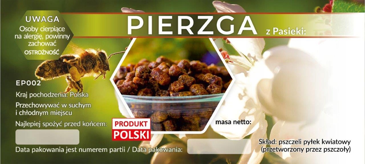 

Etykiety na pierzgę 100szt