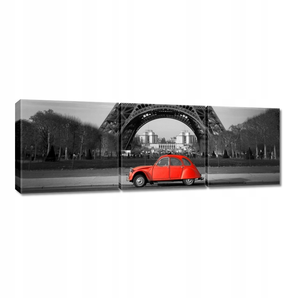 

Obrazy 120x40 Czerwone autko Wieża