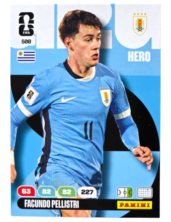 Karty Piłkarskie do albumu Panini World Cup 2026 Hero Urugwaj 500 Pellistri