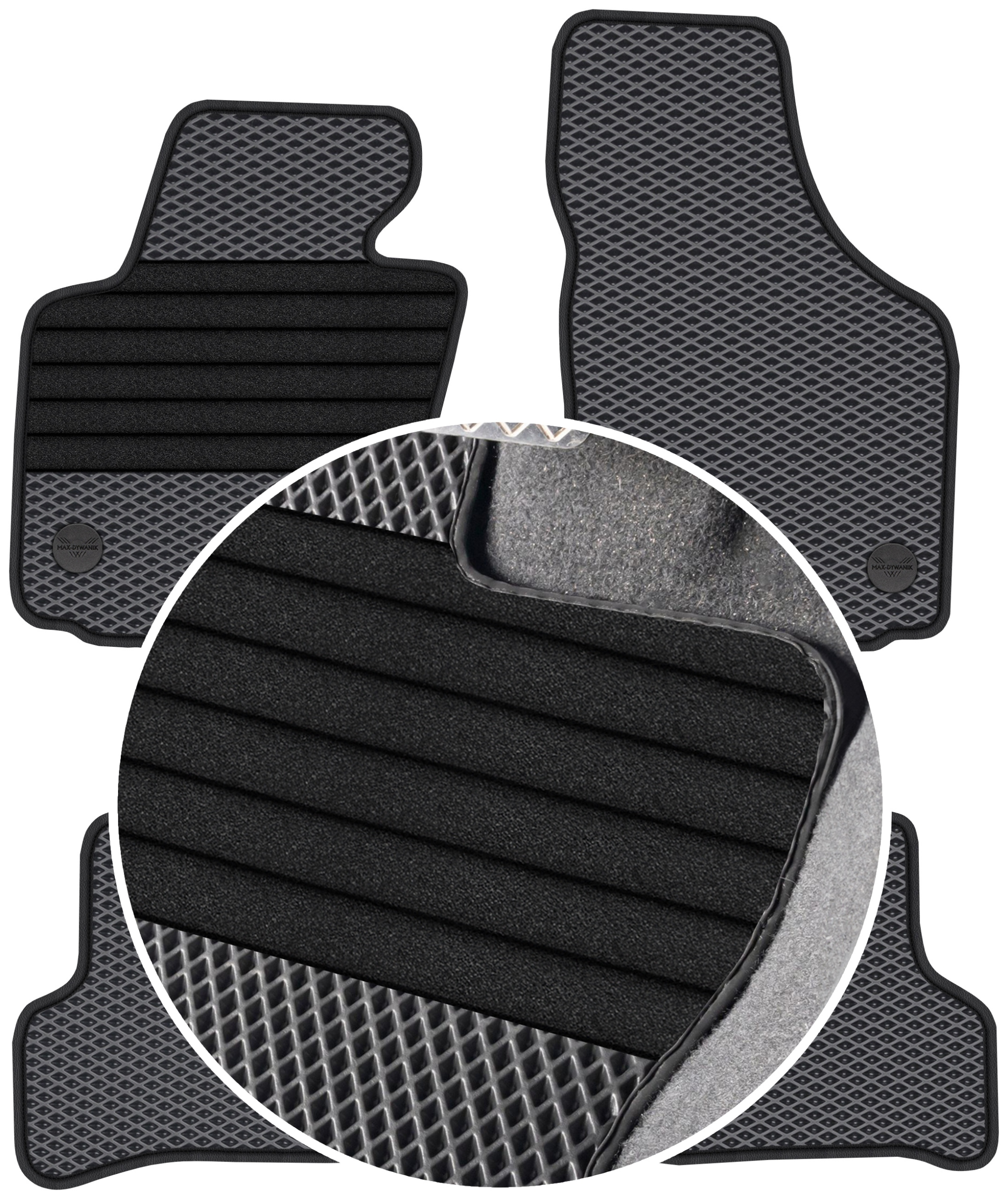 Seat Leon II 2008-2012 Gumové rohože Eva Eternity Posilnenie XXL