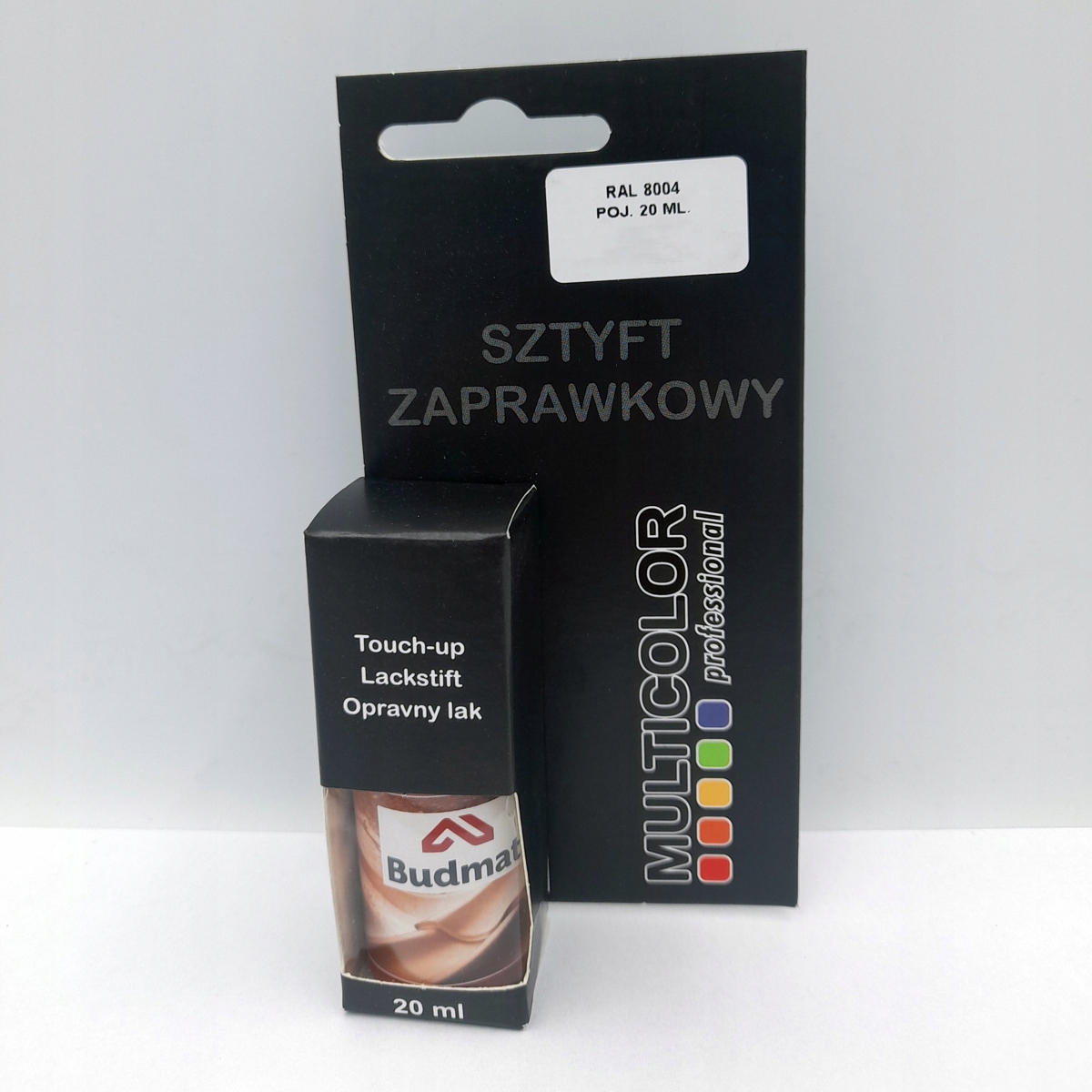 Lakier sztyft zaprawkowy 20 ml ceglasty Ral 8004 Budmat