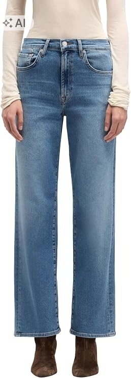 7 For All Mankind Jednoduché Džíny S Vysokým Pasem Bavlna 27 7GA