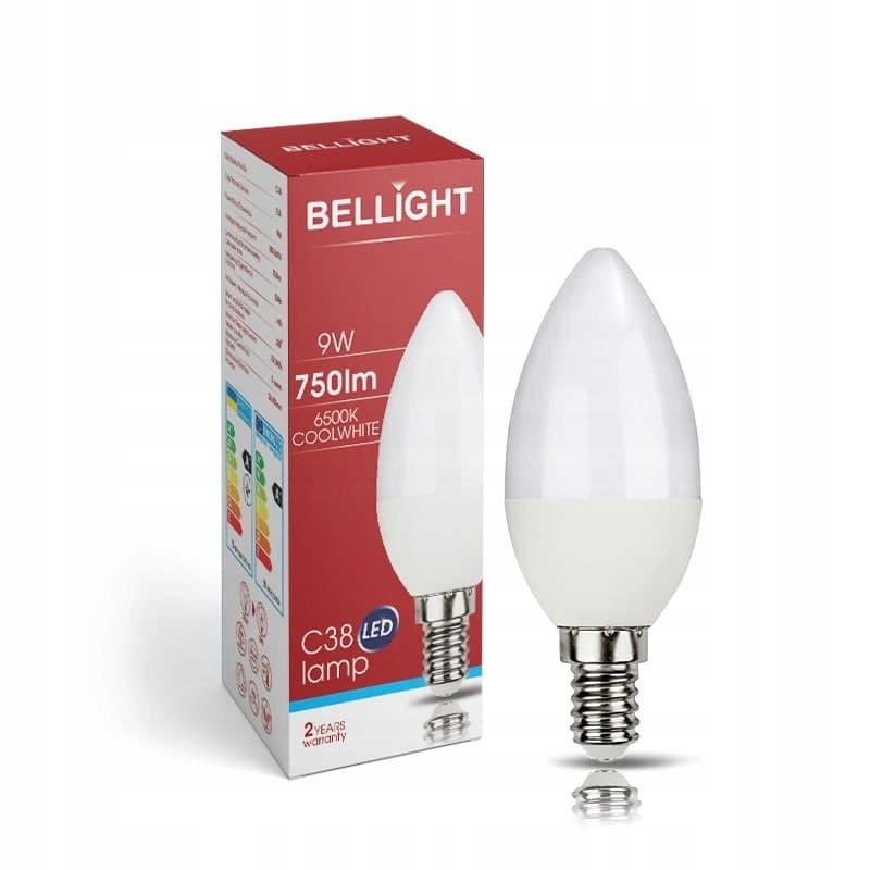 

Żarówka Led C38 230V 9w 6500k E14 830lm Świeczka