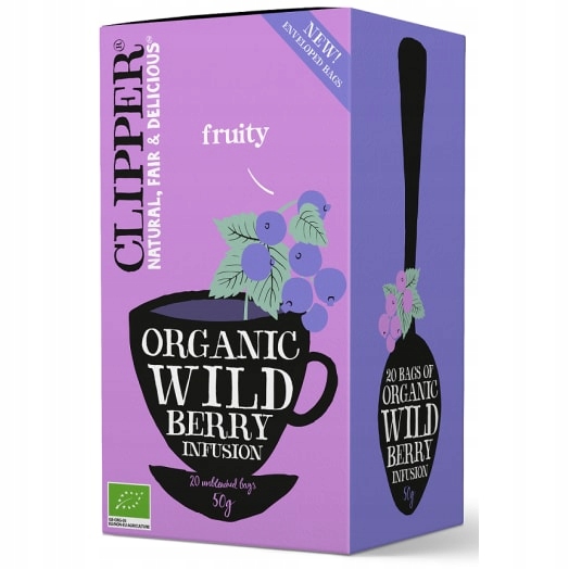 Levně Clipper Čaj s černým rybízem a malinou Bio 20 sáčků (sáčky)