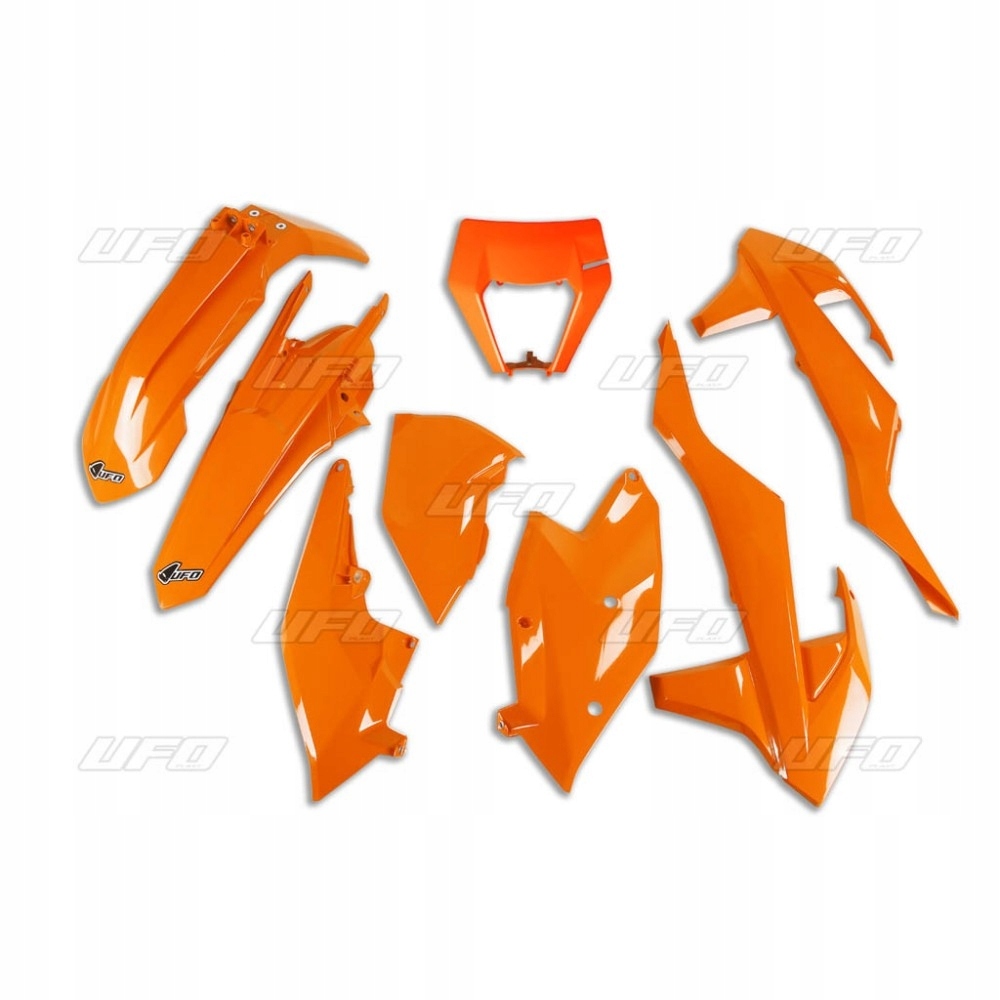 Ufo Sada Plastov Ktm Exc/exc-f Tpi '17-'19 S Krytom Lampy, Farba Tmavá