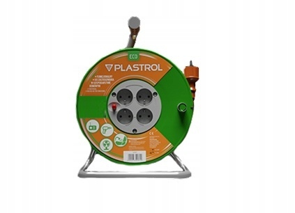 Predlžovací Kábel bubnový Plast-Rol 40 m 4 ks oranžových zásuviek