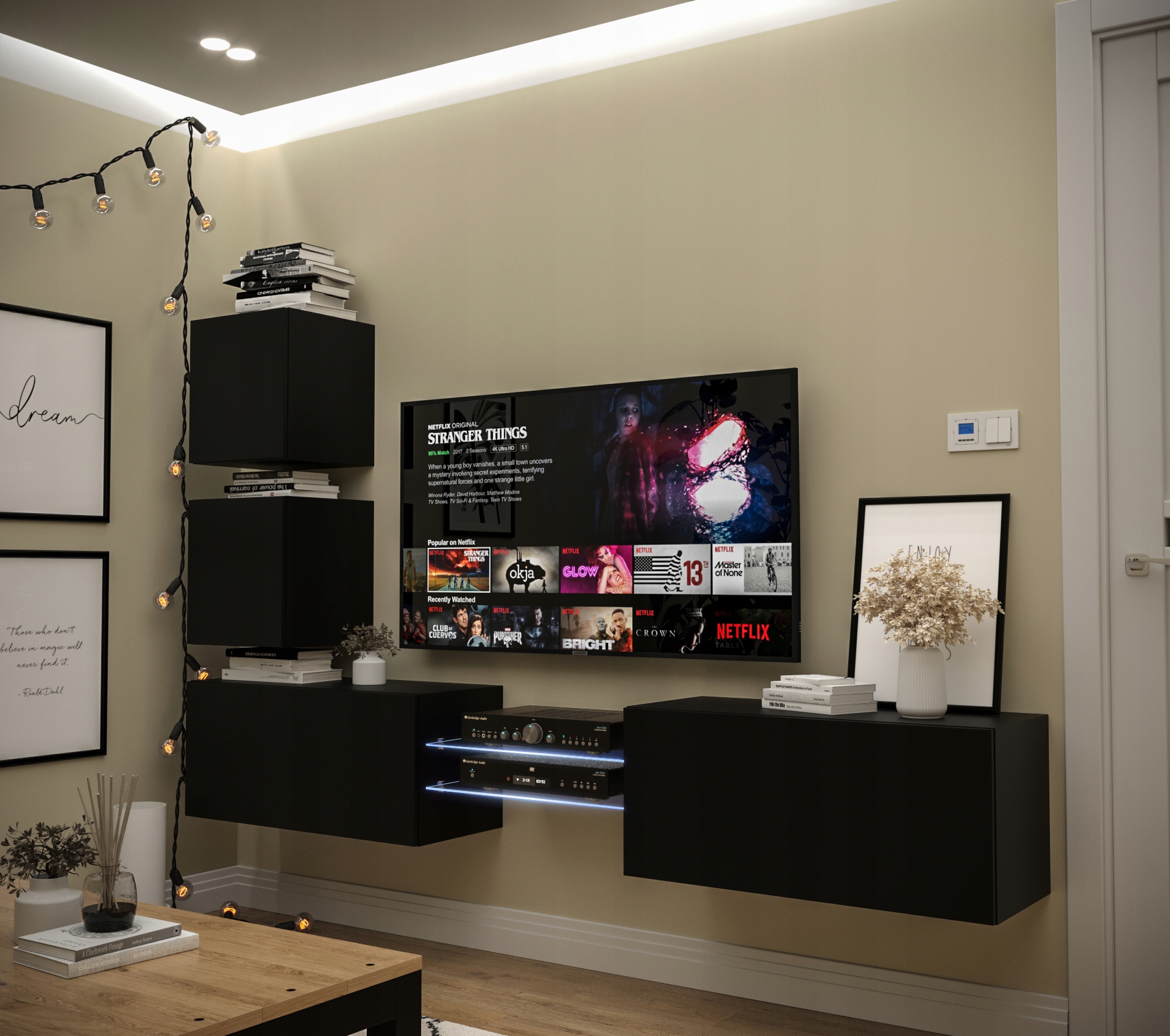 Meblościanka Nowoczesna Salon Meble N100 1B